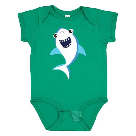 Inktastic Cute Shark, Little Shark, Blue Shark Boys or Girls Baby Bodysuit