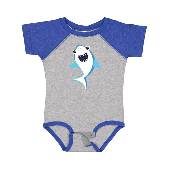 Inktastic Cute Shark, Little Shark, Blue Shark Boys or Girls Baby Bodysuit