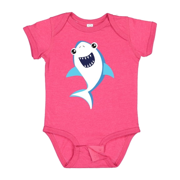 Inktastic Cute Shark, Little Shark, Blue Shark Boys or Girls Baby Bodysuit