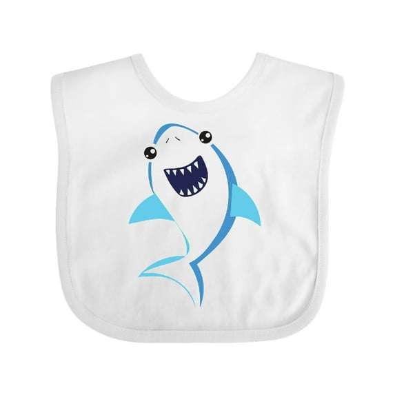 Inktastic Cute Shark, Little Shark, Blue Shark, Sea Animal Boys or Girls Baby Bib