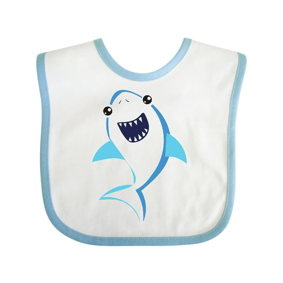 Inktastic Cute Shark, Little Shark, Blue Shark, Sea Animal Boys or Girls Baby Bib