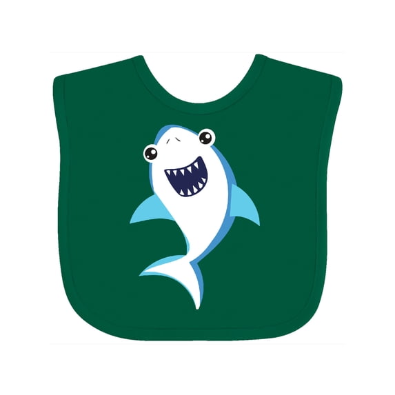Inktastic Cute Shark, Little Shark, Blue Shark, Sea Animal Boys or Girls Baby Bib
