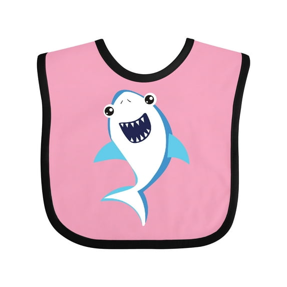 Inktastic Cute Shark, Little Shark, Blue Shark, Sea Animal Boys or Girls Baby Bib