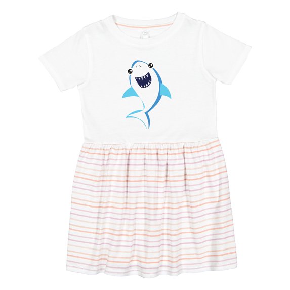 Inktastic Cute Shark, Little Shark, Blue Shark, Sea Animal Girls Toddler Dress