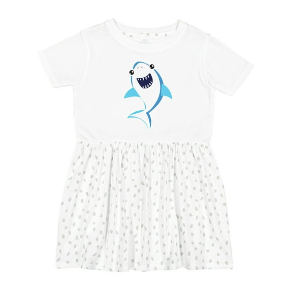 Inktastic Cute Shark, Little Shark, Blue Shark, Sea Animal Girls Toddler Dress