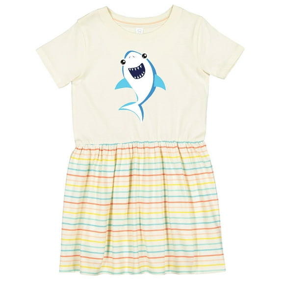 Inktastic Cute Shark, Little Shark, Blue Shark, Sea Animal Girls Toddler Dress