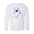 thumbnail image 1 of Inktastic Cute Shark, Little Shark, Blue Shark, Sea Animal Long Sleeve Youth T-Shirt, 1 of 5