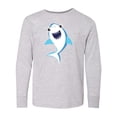 thumbnail image 1 of Inktastic Cute Shark, Little Shark, Blue Shark, Sea Animal Long Sleeve Youth T-Shirt, 1 of 5