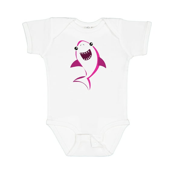 Inktastic Cute Shark, Little Shark, Pink Shark Boys or Girls Baby Bodysuit