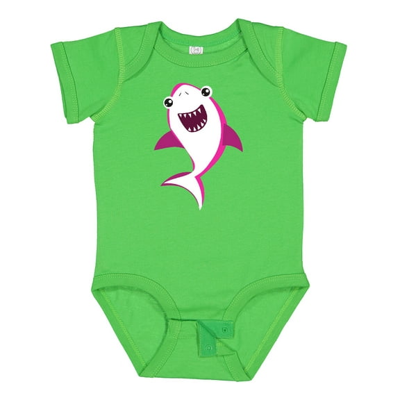 Inktastic Cute Shark, Little Shark, Pink Shark Boys or Girls Baby Bodysuit
