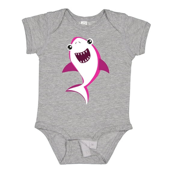 Inktastic Cute Shark, Little Shark, Pink Shark Boys or Girls Baby Bodysuit