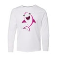 thumbnail image 1 of Inktastic Cute Shark, Little Shark, Pink Shark Long Sleeve Youth T-Shirt, 1 of 5