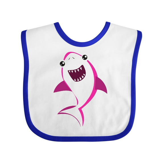 Inktastic Cute Shark, Little Shark, Pink Shark, Sea Animal Boys or Girls Baby Bib