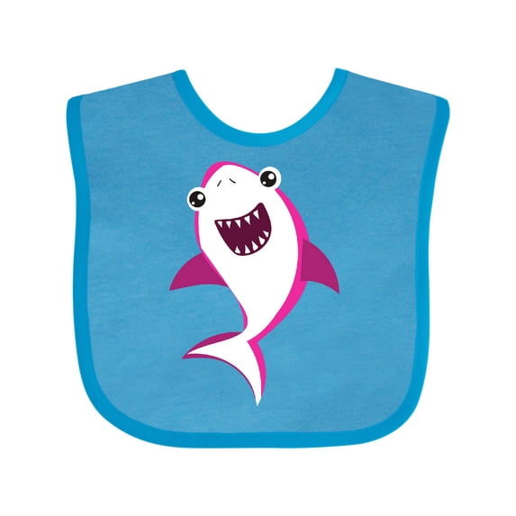 Inktastic Cute Shark, Little Shark, Pink Shark, Sea Animal Boys or Girls Baby Bib