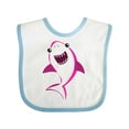 thumbnail image 1 of Inktastic Cute Shark, Little Shark, Pink Shark, Sea Animal Boys or Girls Baby Bib, 1 of 4