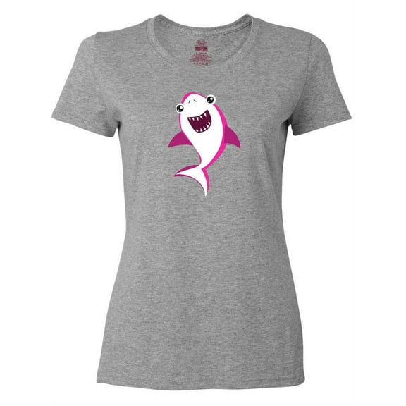 Inktastic Cute Shark, Little Shark, Pink Shark, Sea Animal Women's T-Shirt
