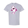 thumbnail image 1 of Inktastic Cute Shark, Little Shark, Pink Shark, Sea Animal T-Shirt, 1 of 5