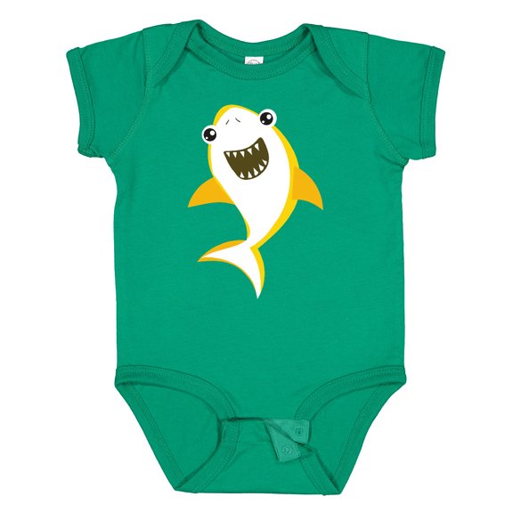 Inktastic Cute Shark, Little Shark, Yellow Shark Boys or Girls Baby Bodysuit