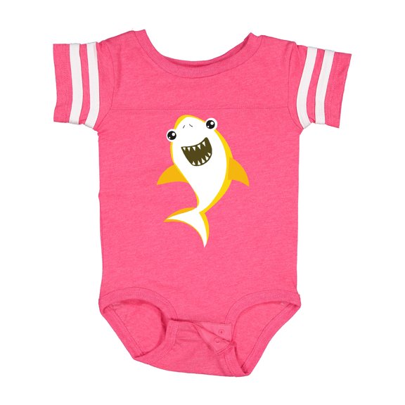 Inktastic Cute Shark, Little Shark, Yellow Shark Boys or Girls Baby Bodysuit