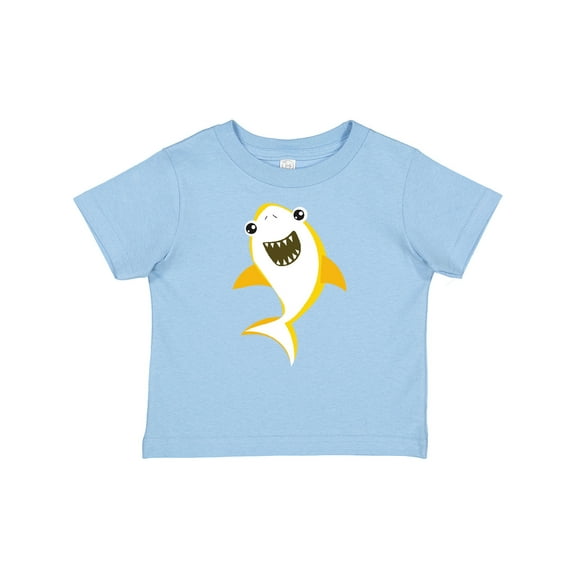 Inktastic Cute Shark, Little Shark, Yellow Shark Boys or Girls Baby T-Shirt