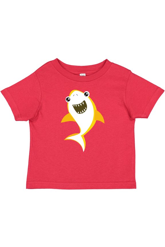 Cute Shark, Little Shark, Yellow Shark Boys or Girls Baby T-Shirt