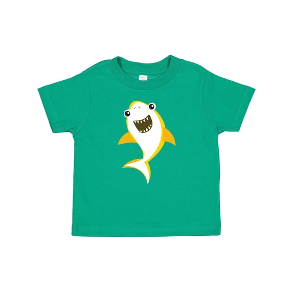 Inktastic Cute Shark, Little Shark, Yellow Shark Boys or Girls Baby T-Shirt