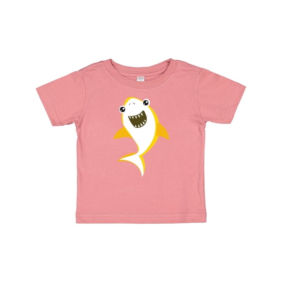 Inktastic Cute Shark, Little Shark, Yellow Shark Boys or Girls Baby T-Shirt