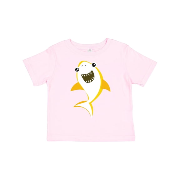 Inktastic Cute Shark, Little Shark, Yellow Shark, Sea Animal Boys or Girls Toddler T-Shirt