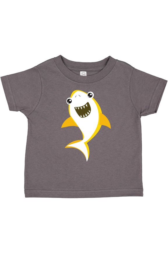 Cute Shark, Little Shark, Yellow Shark, Sea Animal Boys or Girls Toddler T-Shirt