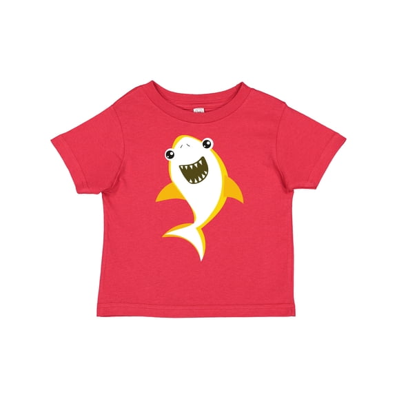 Inktastic Cute Shark, Little Shark, Yellow Shark, Sea Animal Boys or Girls Toddler T-Shirt