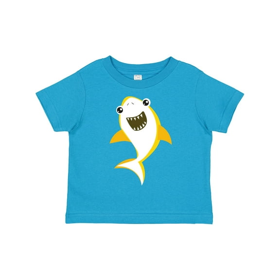 Inktastic Cute Shark, Little Shark, Yellow Shark, Sea Animal Boys or Girls Toddler T-Shirt