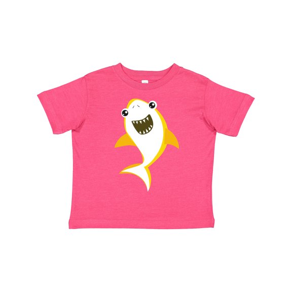 Inktastic Cute Shark, Little Shark, Yellow Shark, Sea Animal Boys or Girls Toddler T-Shirt
