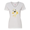 thumbnail image 1 of Inktastic Cute Shark, Little Shark, Yellow Shark, Sea Animal Women's V-Neck T-Shirt, 1 of 5