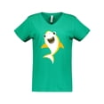 thumbnail image 1 of Inktastic Cute Shark, Little Shark, Yellow Shark, Sea Animal Women's V-Neck T-Shirt, 1 of 5