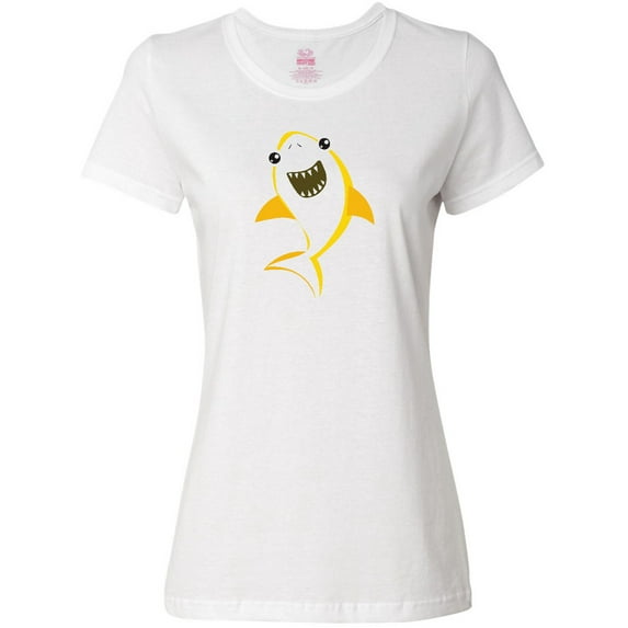Inktastic Cute Shark, Little Shark, Yellow Shark Women's T-Shirt