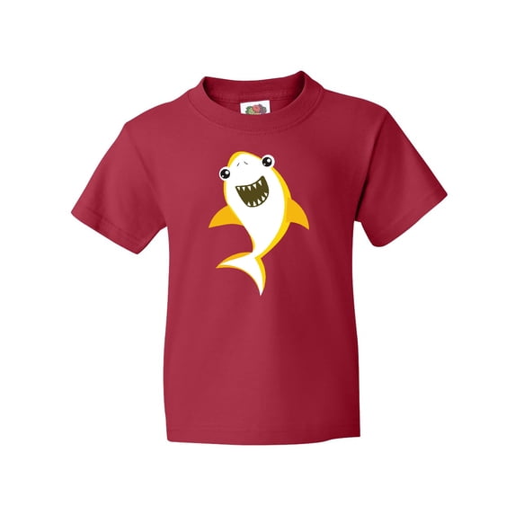 Inktastic Cute Shark, Little Shark, Yellow Shark Youth T-Shirt