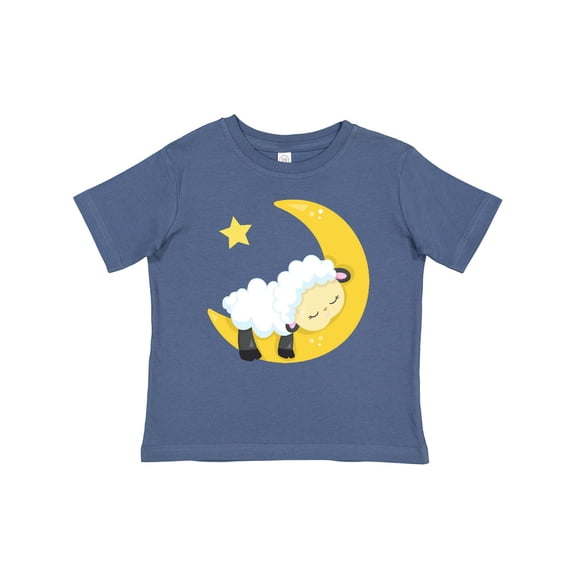 Inktastic Cute Sheep, Sleeping Sheep, Moon, Stars, Sleepy Boys or Girls Baby T-Shirt