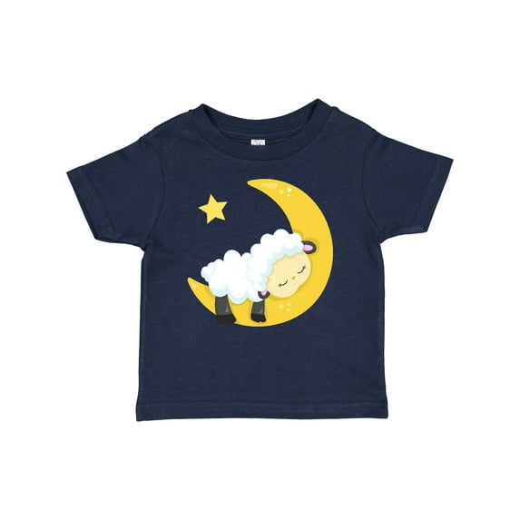 Inktastic Cute Sheep, Sleeping Sheep, Moon, Stars, Sleepy Boys or Girls Baby T-Shirt