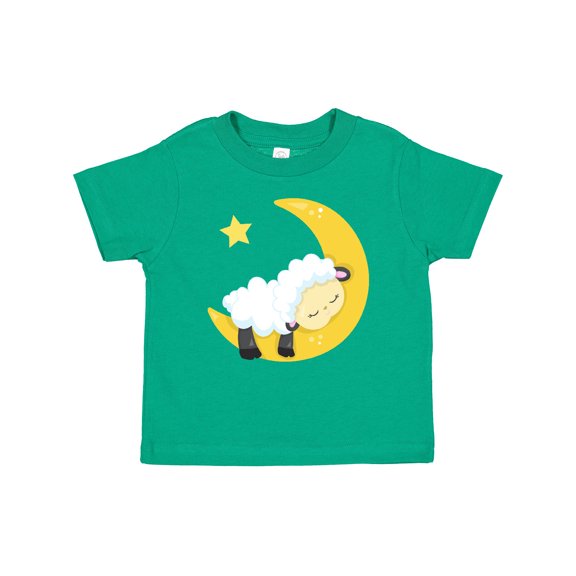Inktastic Cute Sheep, Sleeping Sheep, Moon, Stars, Sleepy Boys or Girls Baby T-Shirt
