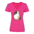 thumbnail image 1 of Inktastic Cute Short Hair Guinea Pig Women's V-Neck T-Shirt, 1 of 5