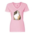 thumbnail image 1 of Inktastic Cute Short Hair Guinea Pig Women's V-Neck T-Shirt, 1 of 5