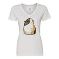 thumbnail image 1 of Inktastic Cute Short Hair Guinea Pig Women's V-Neck T-Shirt, 1 of 5