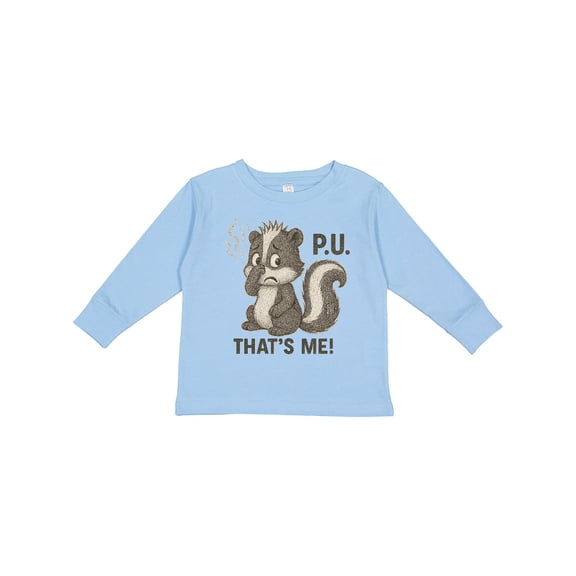 Inktastic Cute Skunk P.u. That's Me Cartoon Humor Boys or Girls Long Sleeve Toddler T-Shirt