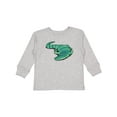 thumbnail image 1 of Inktastic Cute Sleepy Alligator Green Alligator Design Boys or Girls Long Sleeve Toddler T-Shirt, 1 of 5