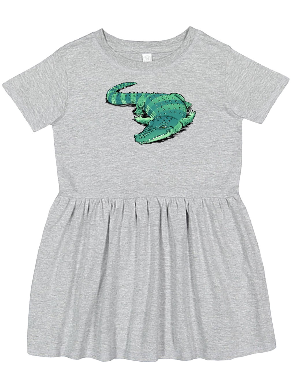 Inktastic Cute Sleepy Alligator Green Alligator Design Girls Toddler Dress  - Walmart.com