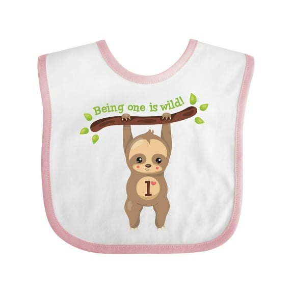 Inktastic Cute Sloth 1st Birthday Boys or Girls Baby Bib