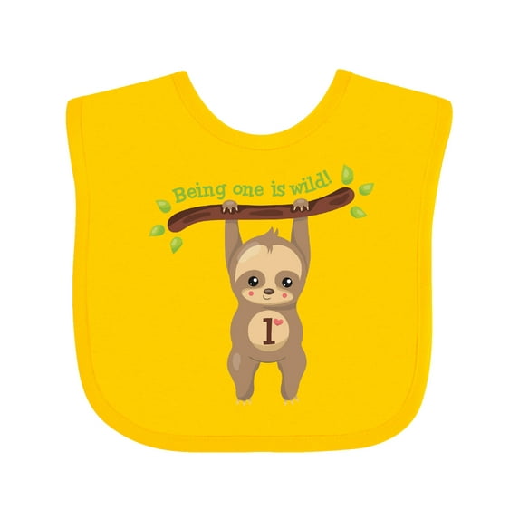 Inktastic Cute Sloth 1st Birthday Boys or Girls Baby Bib