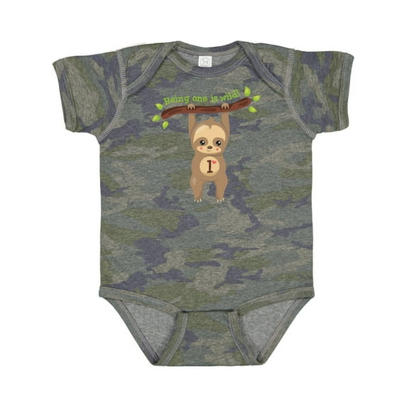 Inktastic Cute Sloth 1st Birthday Boys or Girls Baby Bodysuit