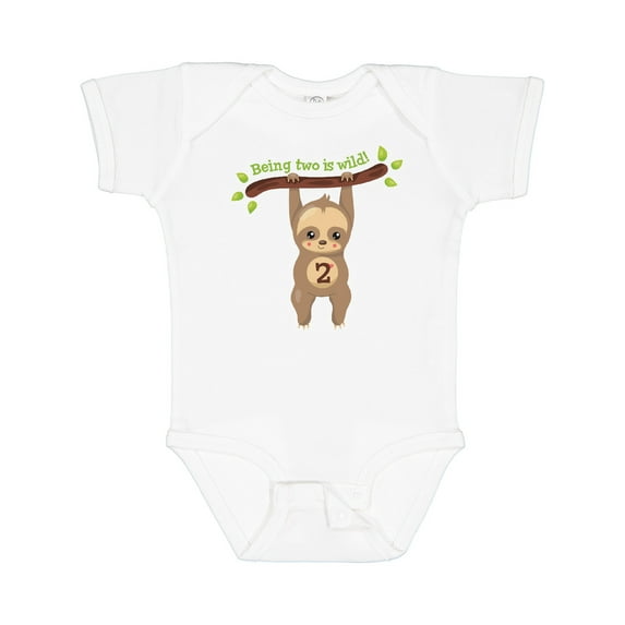 Inktastic Cute Sloth 2nd Birthday Boys or Girls Baby Bodysuit