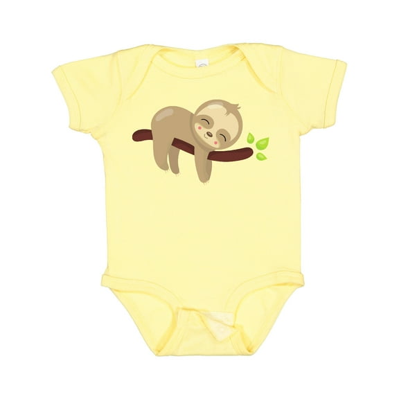 Inktastic Cute Sloth, Baby Sloth, Lazy Sloth, Sleeping Sloth Boys or Girls Baby Bodysuit